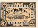Kleingeld 1914-1922 50 Pf. Bensheim , Notgeld 50 Pfennig -Zickzack- in kfr. Tieste 0415.05.10 , HE von 1920 -
