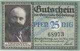 Notgeld De 25 Pf. Heydekrug , Notgeld Silute 25 Pfennig Schein in kfr. M 607.1 a , OPR von 1921 -