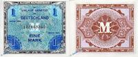 Alliierte Militärbehörde 1 Mk. US-Druck Alliierte Banknote , 1 Mark Schein in kfr. US-Druck , AMB-2 , Pick 192 -