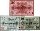 Kleingeld 1914-1922 3 Scheine kpl. Notgeld Osnabrück , Set mit 3 Scheinen in kfr. Tieste 5435.05.10-12 , o.Wz. -