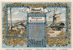 Memel 75 Mk. Memel , Notgeld 75 Mark Schein in kfr. MEM-8 , Ros.853 , P 8 , vom 22.02.1922 -