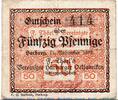 Kleingeld 1914-1922 DE 50 Pf. Notgeld Thörls Ölfabriken Harburg 2805.35.02 , 50 Pfennig Schein in gbr. -