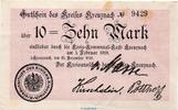 Gro&szlig;notgeld 1918 DE 10 Mark , Rs. OHNE Text 1918 Notgeld Stadt Kreuznach... 285,00 EUR  zzgl. 3,49 EUR Versand