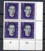 4 x 15 + 10 Pfennig Mi.635 DDR , 4er Blockrand u.r. Dr. Kurt Adams 15 + 10 Pfennig 1958 postfrisch , 1 bis 1-