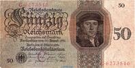 deutsche Reichsbank 50 Mark C/ a-g Reichsbanknote , 50 Mark Schein -C- in gbr. DEU-176.a, Ros.170, P.177 von 1924 -