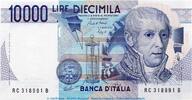 Italien 10.000 Lire Banknote Italien , 10.000 Lire Schein in kfr. P.112 von 1984 , Banca D´Italia -