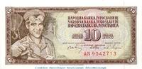 Banknote Jugoslawien 10 Dinar Schein 1968 Banknote Jugoslawien , 10 Dinar Schein in kfr. P.82 von 1968 , narodna Banka Jug -