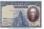 Spanien - Spain 25 Pesetas Banknote Spanien , 25 Pesetas Schein 1928 -Pedro Calderón- unc-kfr WPM.74.c -