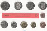 KMS Deutschland 12,68 DM Kursmünzen Satz Deutschland , KMS von 2001 D , stempelglanz , Jäger 180 , BRD -