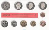KMS Deutschland 12,68 DM Kursmünzen Satz Deutschland , KMS von 2001 J , stempelglanz , Jäger 180 , BRD -