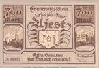 Notgeld / Erinnerungsschein Notgeld Ujest 700 Mark Notgeld Stadt Ujest , 700 Mark Jubiläums Schein in kfr. von 1923 , Schlesien -