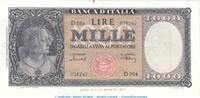 Banknote Italien 1.000 Lire Schein 1948-61 Banknote Italien , 1.000 Lire Schein B in kfr. P.88.b , 11.02.1949 , Bank of I. -