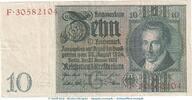 Weimarer Republik - Reichsbank 10 Reichsmark - G - Reichsbanknote , 10 Mark Schein - G - in gbr. DEU-183.a, Ros.173, P.180 , 1929 -