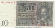Weimarer Republik - Reichsbank 10 Reichsmark -R 1- Reichsbanknote , 10 Mark Schein -R 1- in f-kfr. DEU-183.a, Ros.173, P.180 , 1929 -