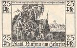 Serienscheine DE 25 Pf. Notgeld V.f.A. und Heimatkunde Buchau 197.1 , 25 Pfennig Schein in kfr. von 1921 -
