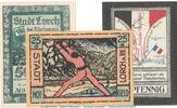 Serienscheine DE 3 Scheine kpl. Notgeld Stadt Lorch 815.3 , Set mit 3 Scheinen in kfr. von 1921 , Hessen -