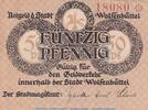 Kleingeld 1914-1922 DE 50 Pf. Notgeld Stadt Wolfenbüttel 8070.05.01 , 50 Pfennig Schein in kfr. von 1918 , NDS -