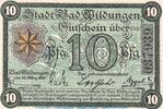 Kleingeld 1914-1922 10 Pf. Notgeld Stadt Bad Wildungen 7935.05.20 , 10 Pfennig Schein in kfr. von 1920 , HE -
