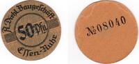 Kleingeld 1914-1922 50 Pf. Essen , Notgeld 50 Pfennig Schein gbr. Ti.1800.25.02 , Rheinland o.D. Verkehrsau -