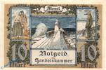 10 Mk. 1922 Memelgebiet / Memel Notgeld , 10 Mark Schein in kfr. Memel , MEM-5.a/b , Ros.850 , P.5 1 bis 1-