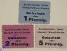 Kleingeld 1914-1922 3 Scheine kompl. Notgeld Allendorf Sooden , Kaufmännischer Verein , vollständiger Satz mit 3 Scheinen , Hessen , Verkehrsausgabe , Tieste 0040.01 -