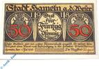 Kleingeld 1914-1922 50 Pf. -Musterschein- Notgeld Hameln , 50 Pfennig Musterscheinen o. Kn , Tieste 2770.25.21.M , von 1918 , Niedersachsen Verkehrsausgabe -