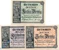 Kleingeld 1914-1922 3 Scheine kompl. Notgeld Rüdesheim , Set mit 3 Scheinen , Tieste 6280.05.01 bis 03 , von 1917 , Hessen Verkehrsausgabe -