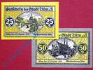 Notgeld DE 2 Scheine kpl. Notgeld Ulm , Satz mit 2 Scheinen , Tieste 7520.05 und 06 , von 1918 , Baden Württemberg Verkehrsausgabe -