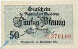 Kleingeld 1914-1922 50 Pf. Notgeld Wiesbaden , 50 Pfennig Schein o. Wz , Tieste 7915.05.05 , von 1917 , Hessen Verkehrsausgabe -