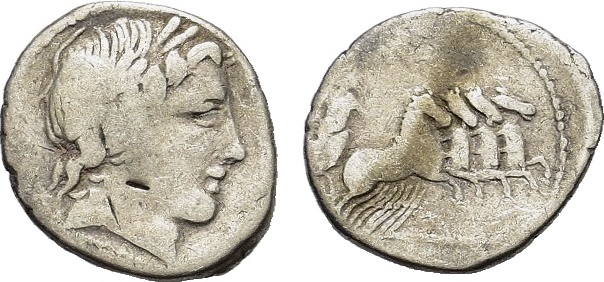 Roman Republic Gargilius, Ogulnius, and Vergilius. 86 BC. AR Denarius s