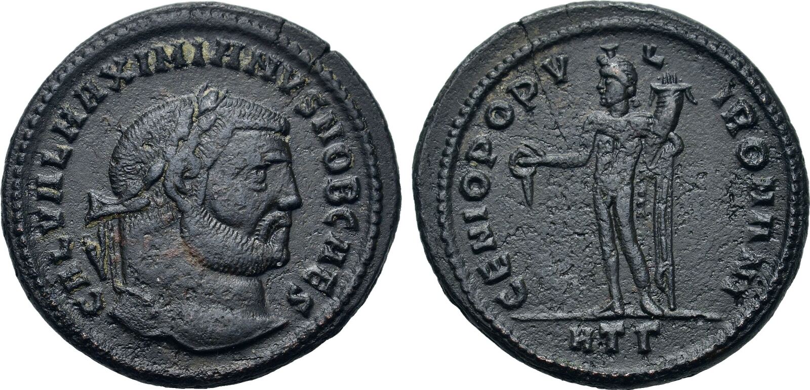 Roman Imperial Galerius (Caesar, 293-305). Æ Follis ss | MA-Shops