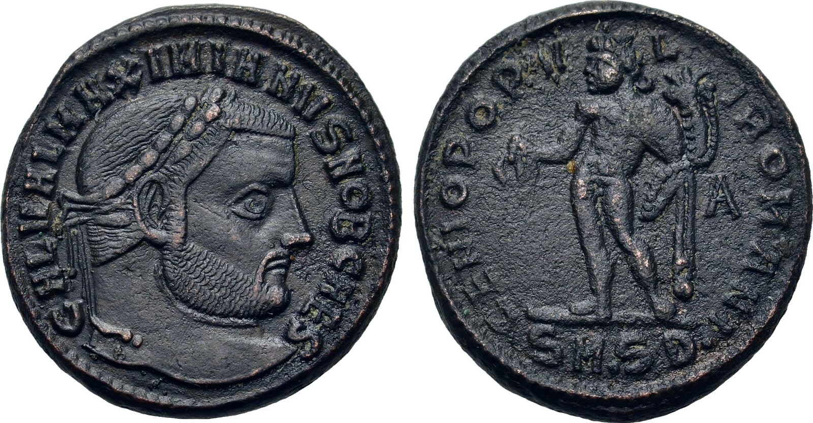 Roman Imperial Galerius (Caesar, 293-305). Æ Follis ss | MA-Shops