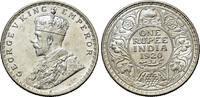 India. One Rupee 1920 (30mm, 11.80g, 11h). GEORGE V KING EMPEROR -