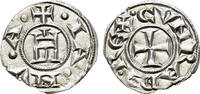Italy Denaro Italy. Genoa. Republic (1139-1339). AR Denaro -