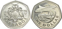 Barbados 1 dollar Barbados (1973-2006). 25 Centesimi 1974 (75% Copper, 25% Nickel) -