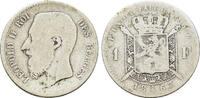 Belgium Francs Belgium. Leopold II (1865-1909). AR 1 Francs 1867 -