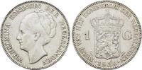 Netherlands Niederlande, Königreich 1 Gulden 1924 Wilhelmina, 1890 - 1948 VF -