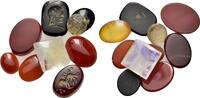 Antiques REPLICA Glyptic Lot of 10 REPRODUCTION of ancient gemstone -
