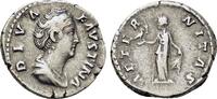 Roman Imperial  Diva Faustina (died 140/141) AR Denarius s/ss
