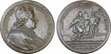 Papal States Medal 1740-1758 Benedict XIV Rare. aXF