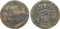 Papal States Italien Vatikan Kirchenstaat 1/2 baiocco Pius VI -