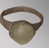 Roman empire Bronze ring with hardstone -