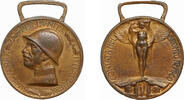 Italy Kingdom Medal Victor Emmanuel III Struck with enemy bronze -