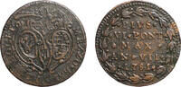 Papal States 1/2 baiocco 1781 Pius VI -