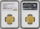 BUWAYHID. Baha' al-Dawla AV Dinar 989-1012 NGC graded AU