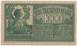 Germany (Kowno/Kaunas)  Besetzung - Darlehnskasse Ost, Kowno (Kaunas) 1000 Mark 1918 - Selten aUNC