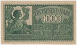 Germany (Kowno/Kaunas)  Besetzung - Darlehnskasse Ost, Kowno (Kaunas) 1000 Mark 1918 - Selten aUNC