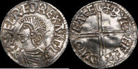 England / Exeter Penny Aethelred II (978-1016) Long Cross type Penny, Beorhtferth -