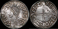 England / Lincoln Penny Aethelred II (978-1016) Langkreuz-Typ, Aethelnoth -