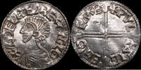 England / Exeter Penny Aethelred II (978-1016) Langkreuz-Typ, Wulfsige -